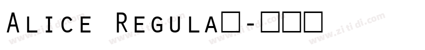 Alice Regula的字体转换
